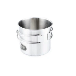 GSI GLACIER STAINLESS BOTTLE CUP/POT Campinggeschirr SILBER